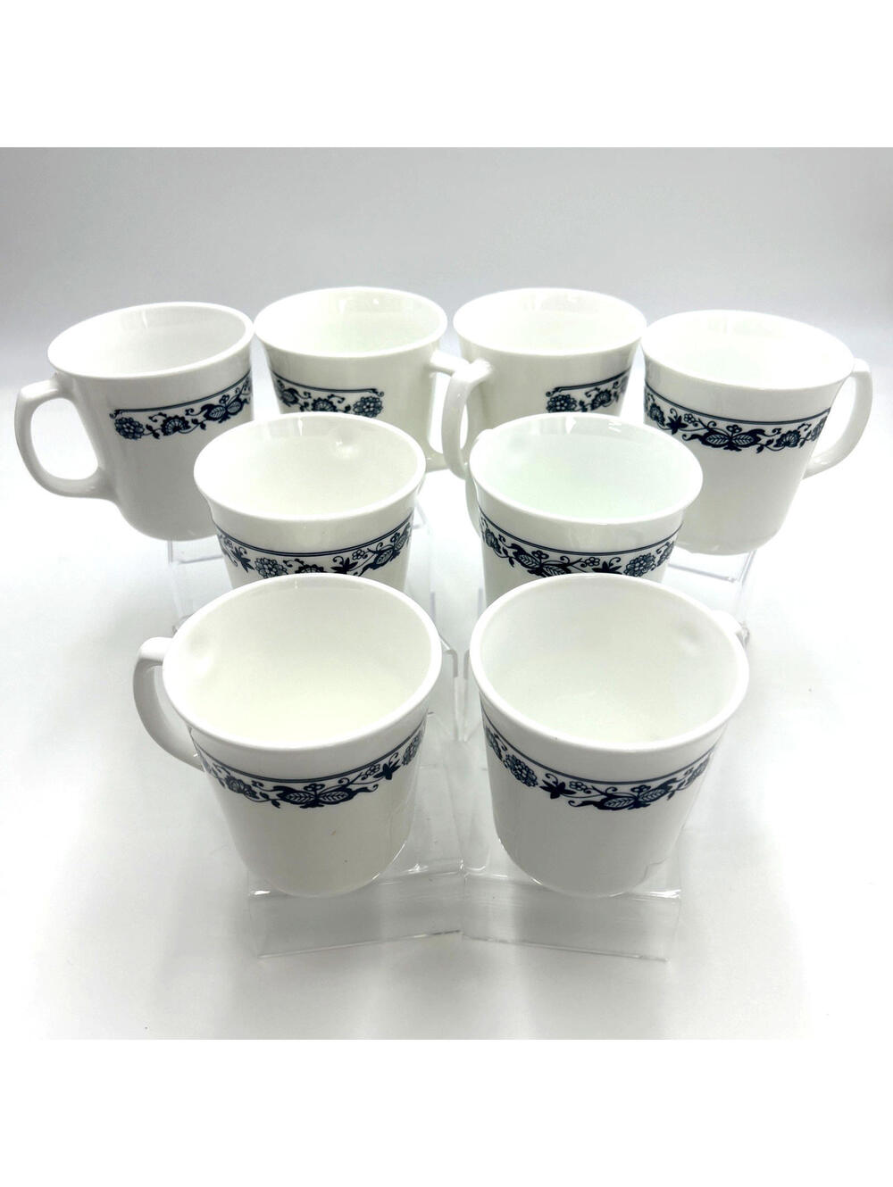 VTG CorningWare Corning Corelle Old Town Blue Onion Coffee Tea Cups Mugs - 8 lot